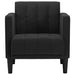 Fauteuil met armleuningen zwart 53 cm fluweel