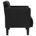 Fauteuil met armleuningen zwart 53 cm fluweel