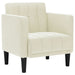Fauteuil met armleuningen crème 53 cm fluweel