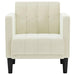 Fauteuil met armleuningen crème 53 cm fluweel