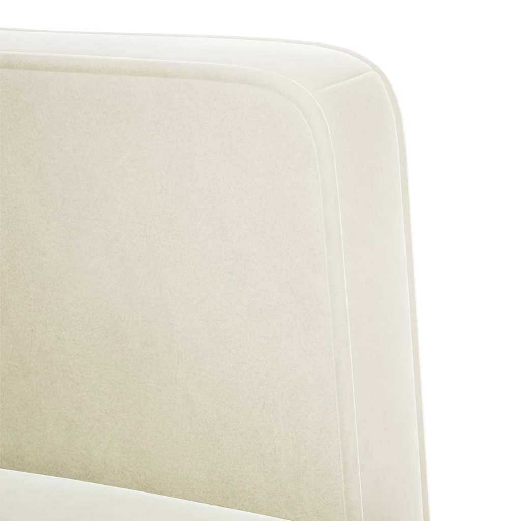 Fauteuil met armleuningen crème 53 cm fluweel