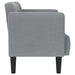 Loveseat Bank Lichtgrijs 111 cm Stof