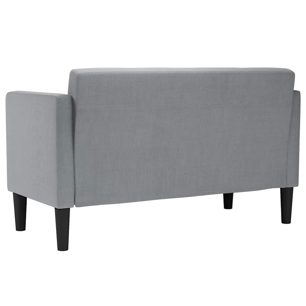 Loveseat Bank Lichtgrijs 111 cm Stof