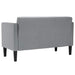 Loveseat Bank Lichtgrijs 111 cm Stof
