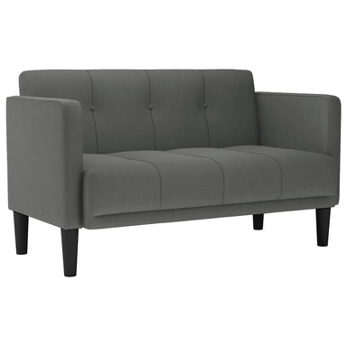 Loveseat Bank Donkergrijs 111 cm Stof