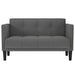 Loveseat Bank Donkergrijs 111 cm Stof