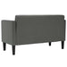 Loveseat Bank Donkergrijs 111 cm Stof
