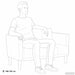 Loveseat Bank Donkergrijs 111 cm Stof