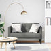 Loveseat Bank Donkergrijs 111 cm Stof