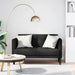 Loveseat Bank Zwart 111 cm Stof