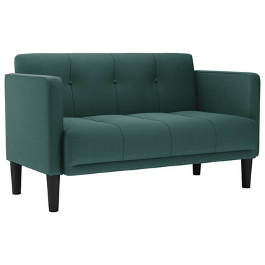 Loveseat Bank Donkergroen 111 cm Stof