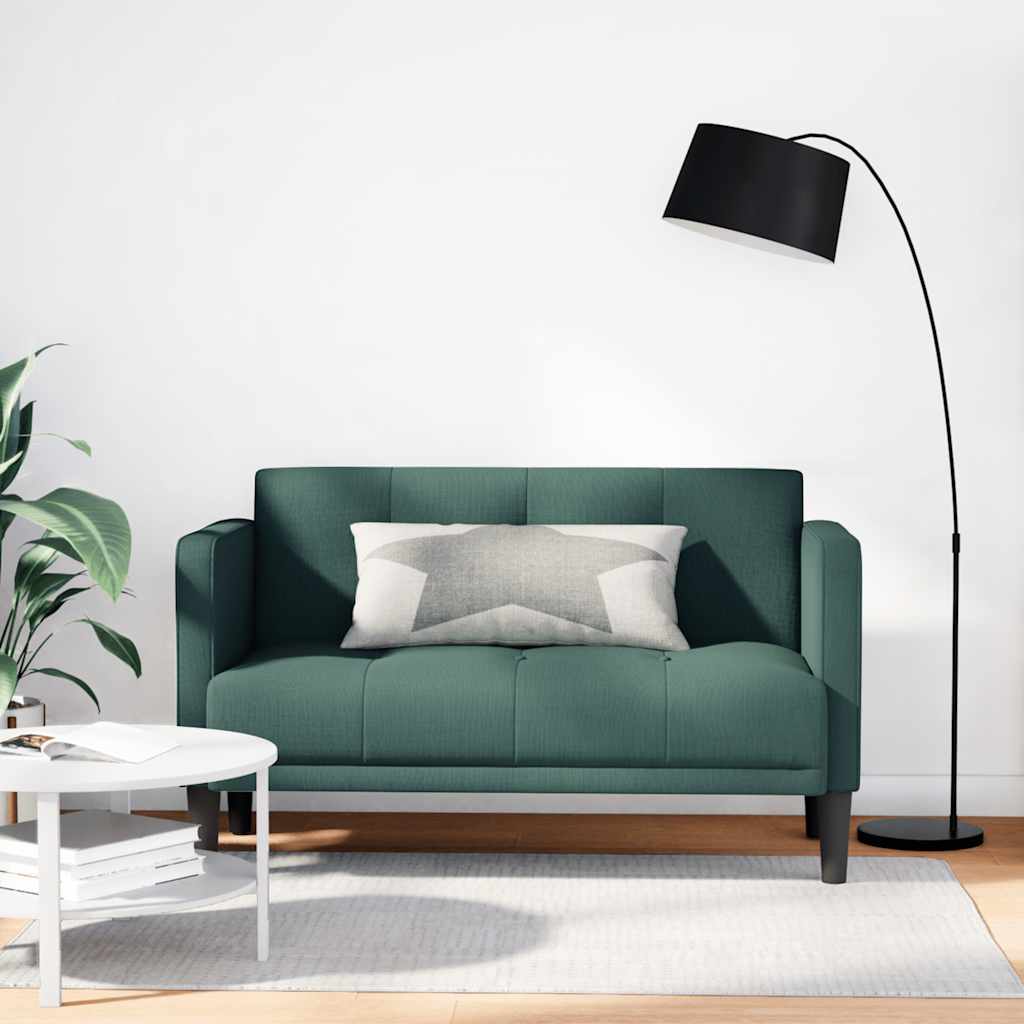 Loveseat Bank Donkergroen 111 cm Stof