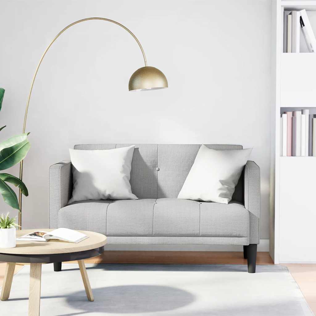 Loveseat bank wolkengrijs 111 cm stof