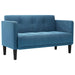 Loveseat bank blauw 111 cm fluweel