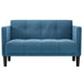 Loveseat bank blauw 111 cm fluweel