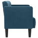 Loveseat bank blauw 111 cm fluweel