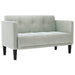 Loveseat bank lichtgrijs 111 cm fluweel