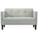 Loveseat bank lichtgrijs 111 cm fluweel