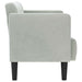 Loveseat bank lichtgrijs 111 cm fluweel