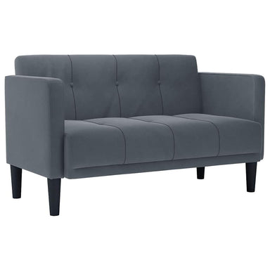 Loveseat bank donkergrijs 111 cm fluweel