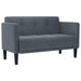 Loveseat bank donkergrijs 111 cm fluweel