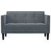 Loveseat bank donkergrijs 111 cm fluweel