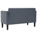Loveseat bank donkergrijs 111 cm fluweel