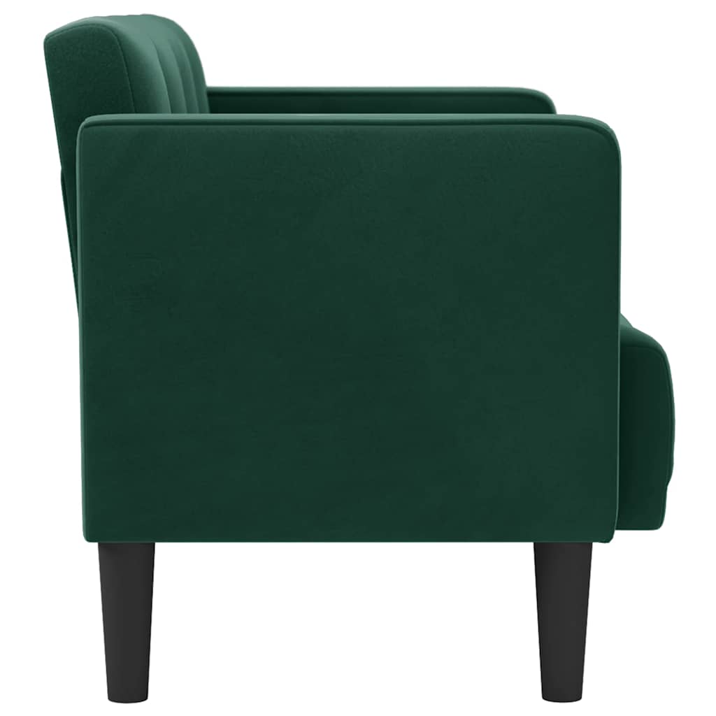 Loveseat bank donkergroen 111 cm fluweel