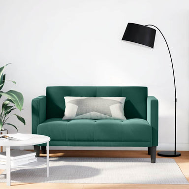 Loveseat bank donkergroen 111 cm fluweel