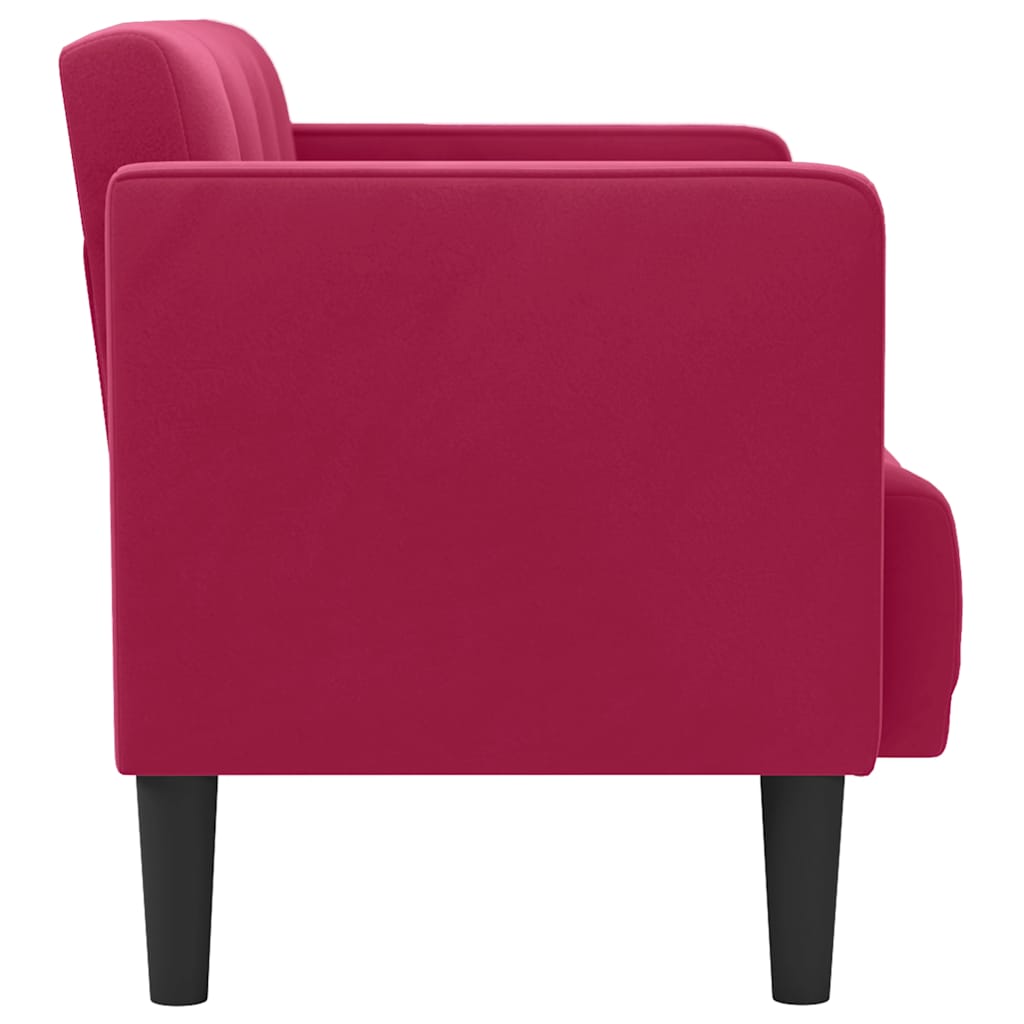 Loveseat bank wijnrood 111 cm fluweel
