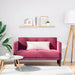 Loveseat bank wijnrood 111 cm fluweel