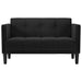 Loveseat bank zwart 111 cm fluweel