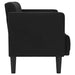 Loveseat bank zwart 111 cm fluweel