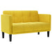 Loveseat bank geel 111 cm fluweel