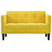 Loveseat bank geel 111 cm fluweel