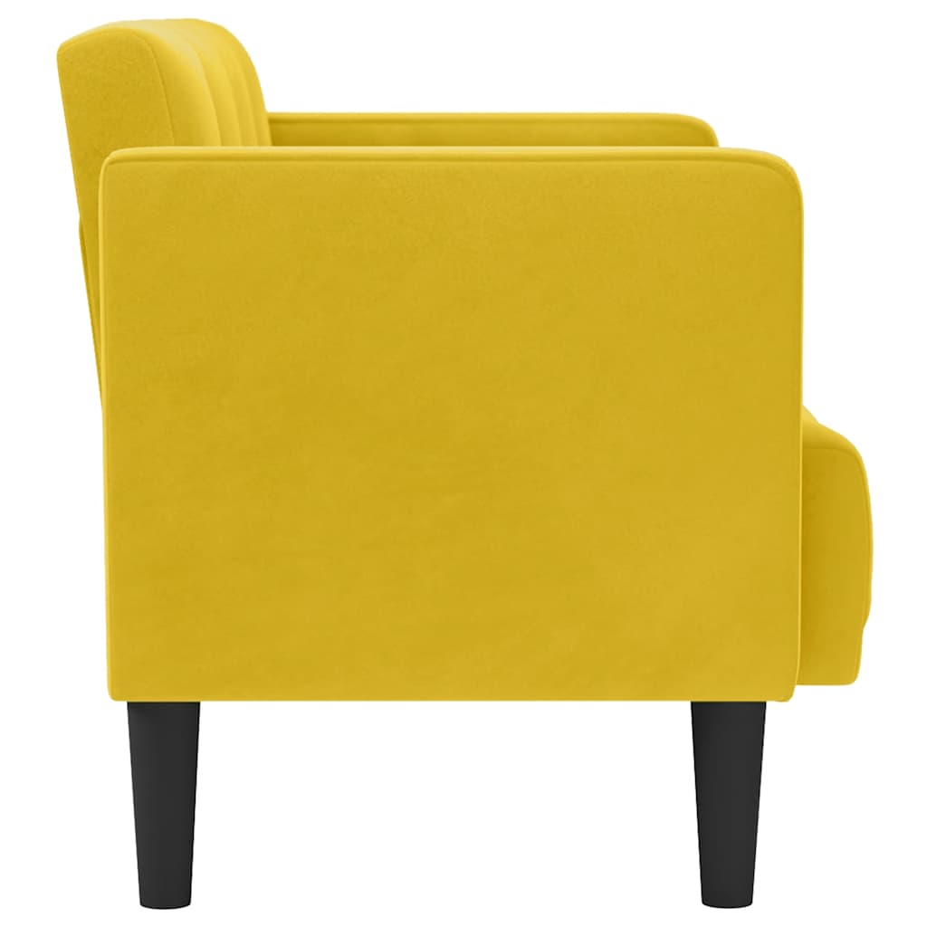 Loveseat bank geel 111 cm fluweel