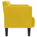 Loveseat bank geel 111 cm fluweel