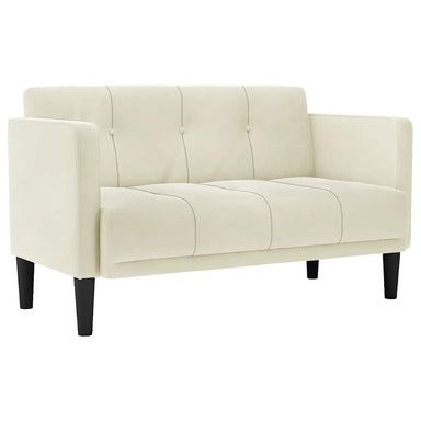 Loveseat bank crème 111 cm fluweel