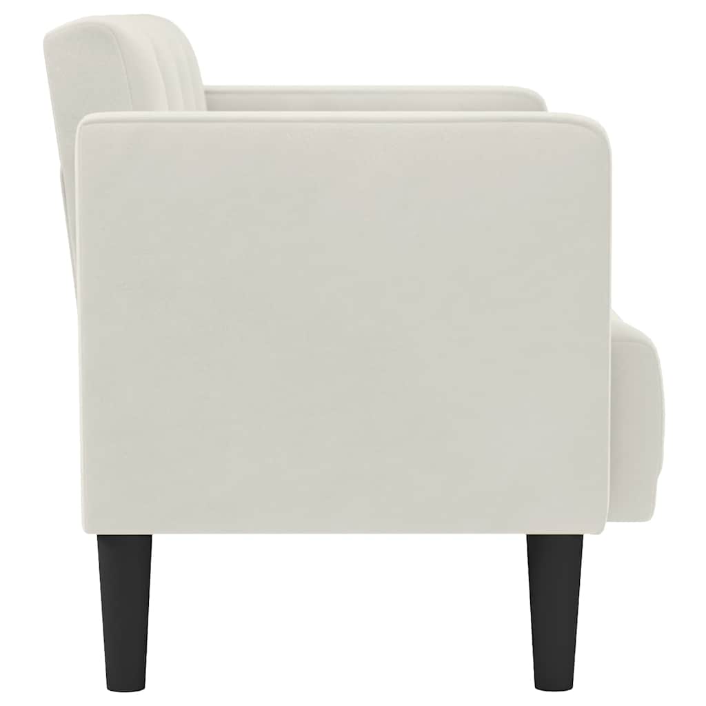 Loveseat bank crème 111 cm fluweel