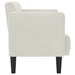 Loveseat bank crème 111 cm fluweel