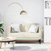 Loveseat bank crème 111 cm fluweel