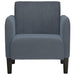 Fauteuil met armleuningen 54 cm fluweel donkergrijs
