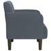 Fauteuil met armleuningen 54 cm fluweel donkergrijs