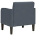 Fauteuil met armleuningen 54 cm fluweel donkergrijs