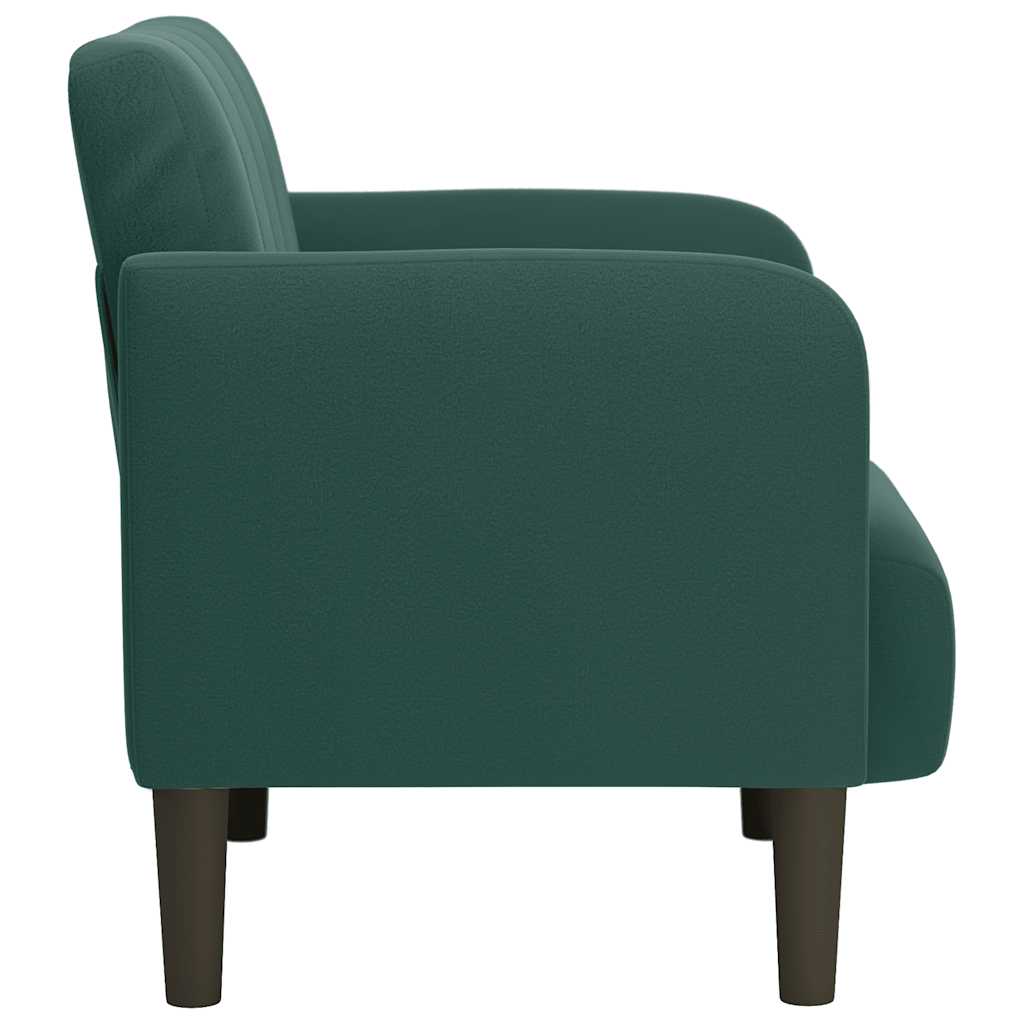 Fauteuil met armleuningen 54 cm fluweel donkergroen