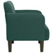 Fauteuil met armleuningen 54 cm fluweel donkergroen