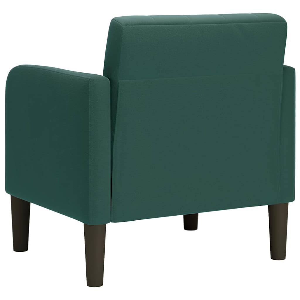 Fauteuil met armleuningen 54 cm fluweel donkergroen