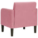 Fauteuil met armleuningen 54 cm fluweel roze