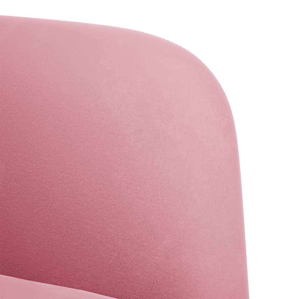 Fauteuil met armleuningen 54 cm fluweel roze