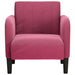 Fauteuil met armleuningen 54 cm fluweelrood wijnrood
